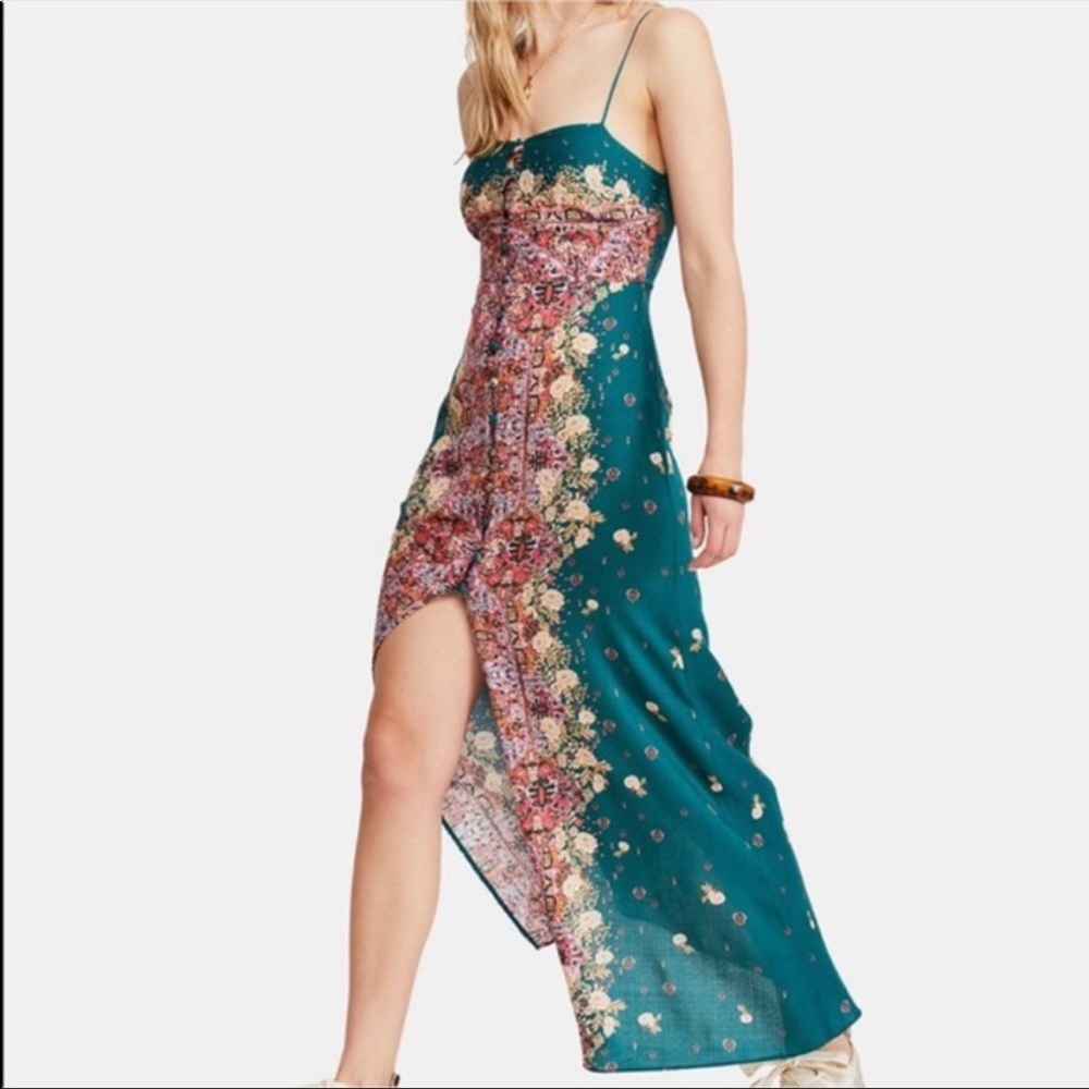 Morning Song Maxi Dress in Jade Combo